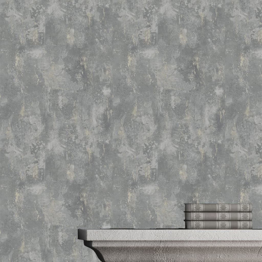 DUTCH WALLCOVERINGS Carta da Parati Motivo Calcestruzzo Grigio TP1008