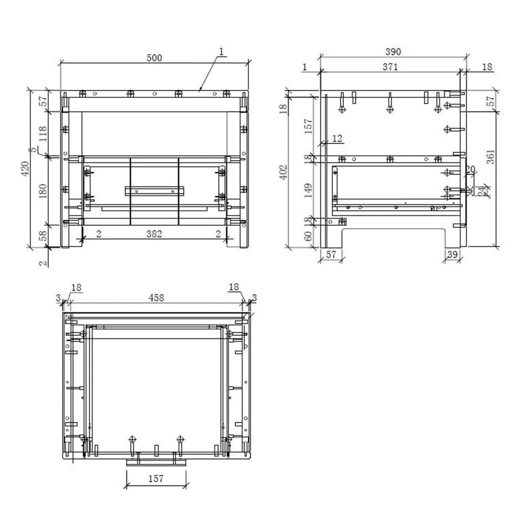 Vipack Comodino Erik con Cassetto in Legno Bianco