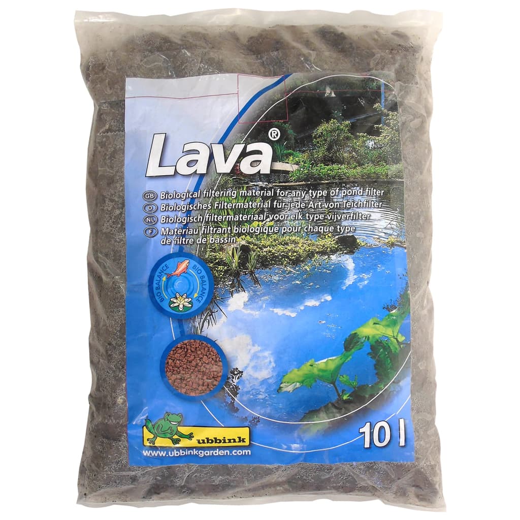 Ubbink Materiale Filtrante Laghetto Lava Pietra Vulcanica 16-32mm 10L