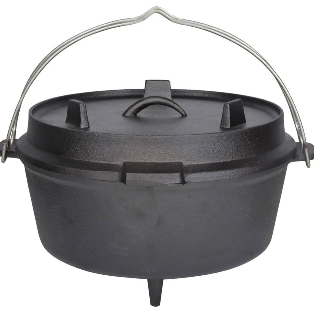 Esschert Design Casseruola di Ghisa 6,5 L Nera FF235