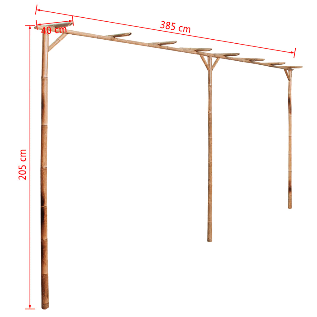 Pergolato in Bambù 385x40x205 cm