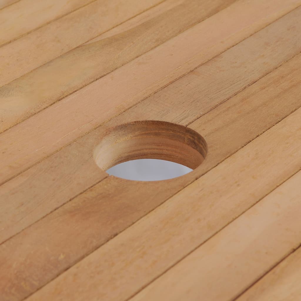Set da Pranzo Giardino 11 pz Sedie Pieghevoli Massello di Teak