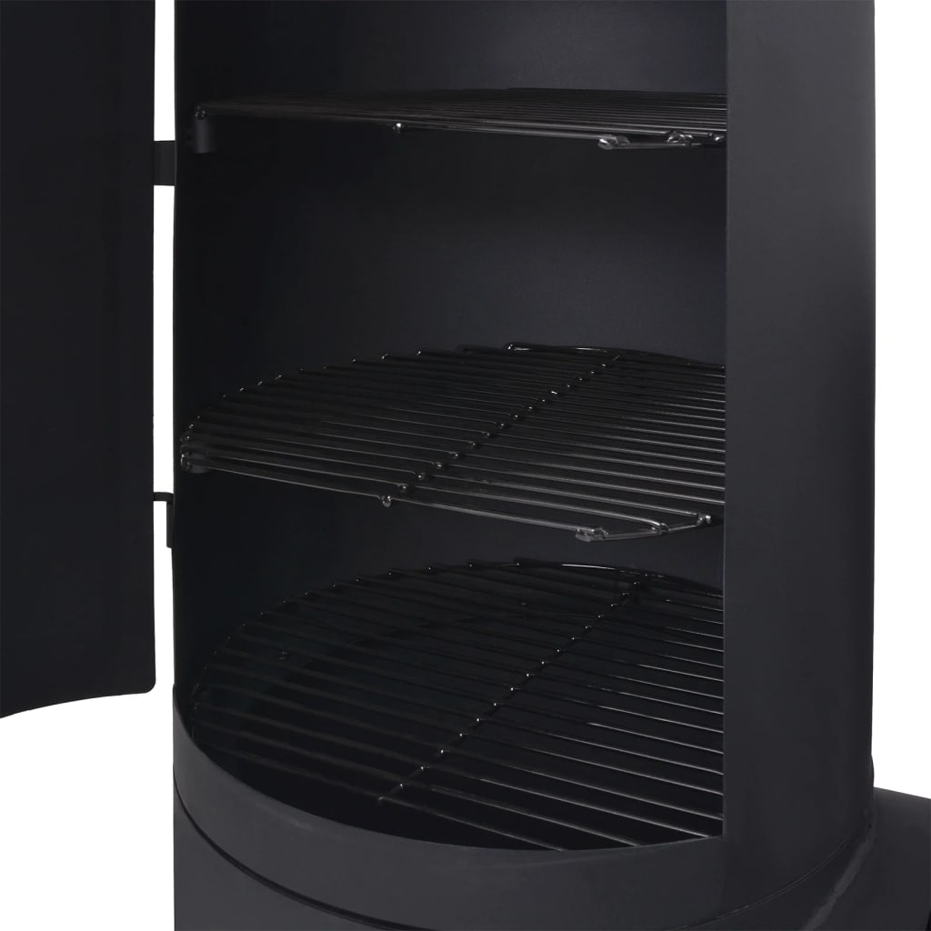 Barbecue a Carbonella con Ripiano Inferiore Nero XXL