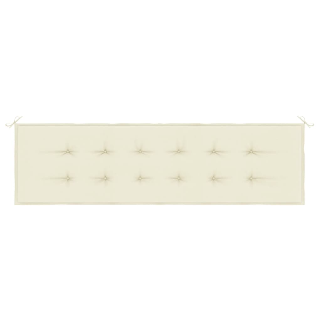 Cuscino per Panca Crema 180x50x3 cm in Tessuto Oxford