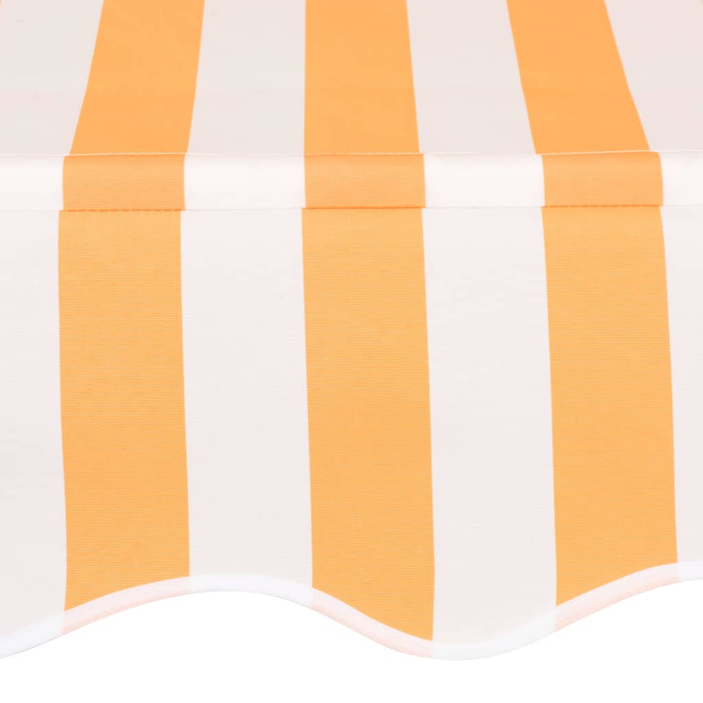 Tenda da Sole Retrattile Manuale 300cm Strisce Arancione Bianco