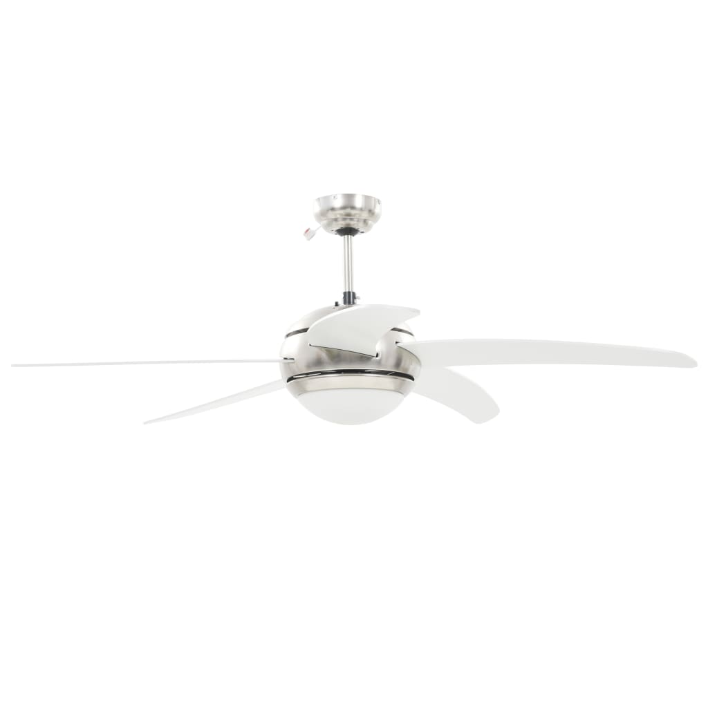 Ventilatore da Soffitto Decorato con Luce 128 cm Bianco