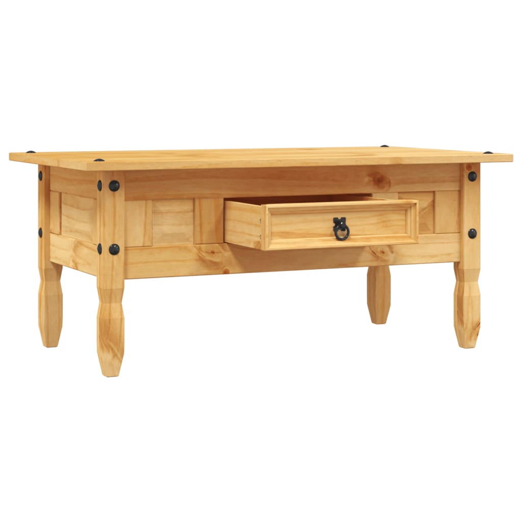 Tavolino da Caffé Legno Pino Messicano Corona Range 100x55x44cm