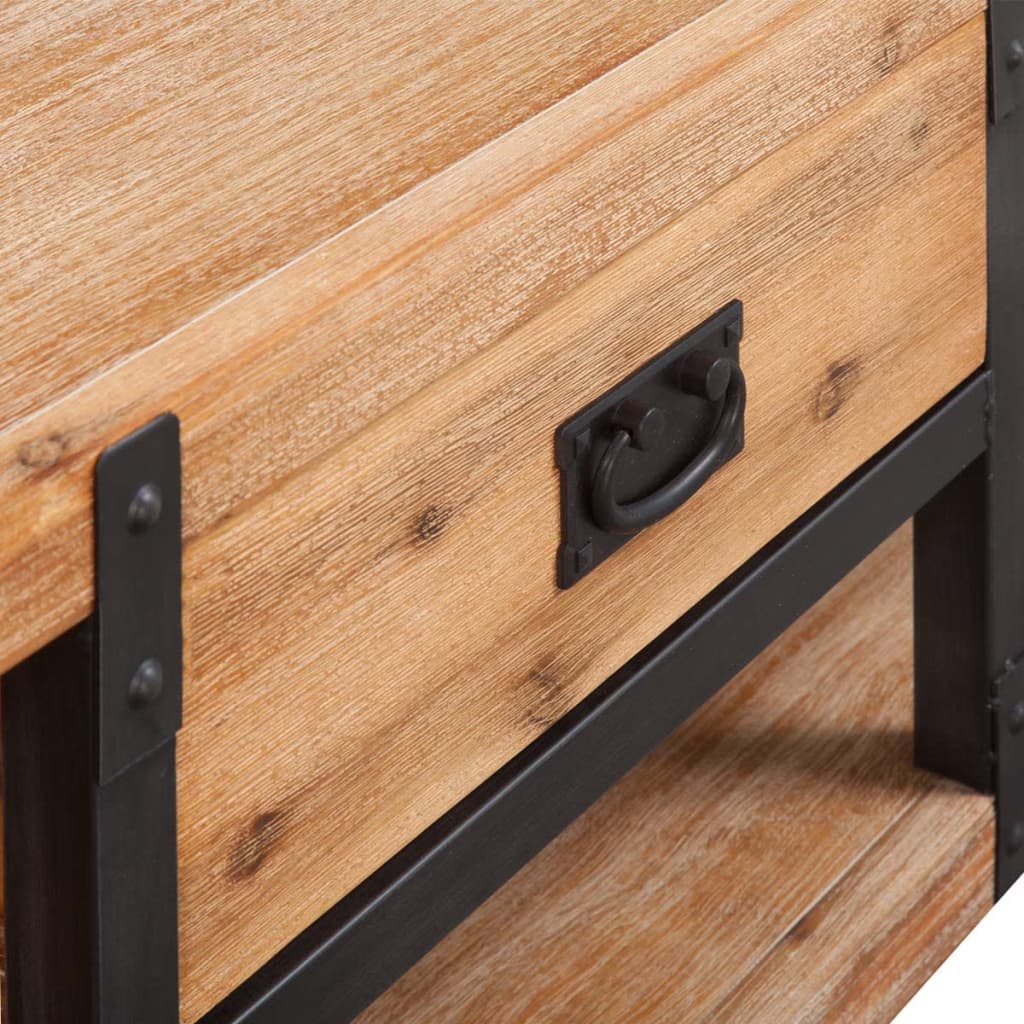 Supporto TV in Legno Massello di Acacia 140x40x45 cm