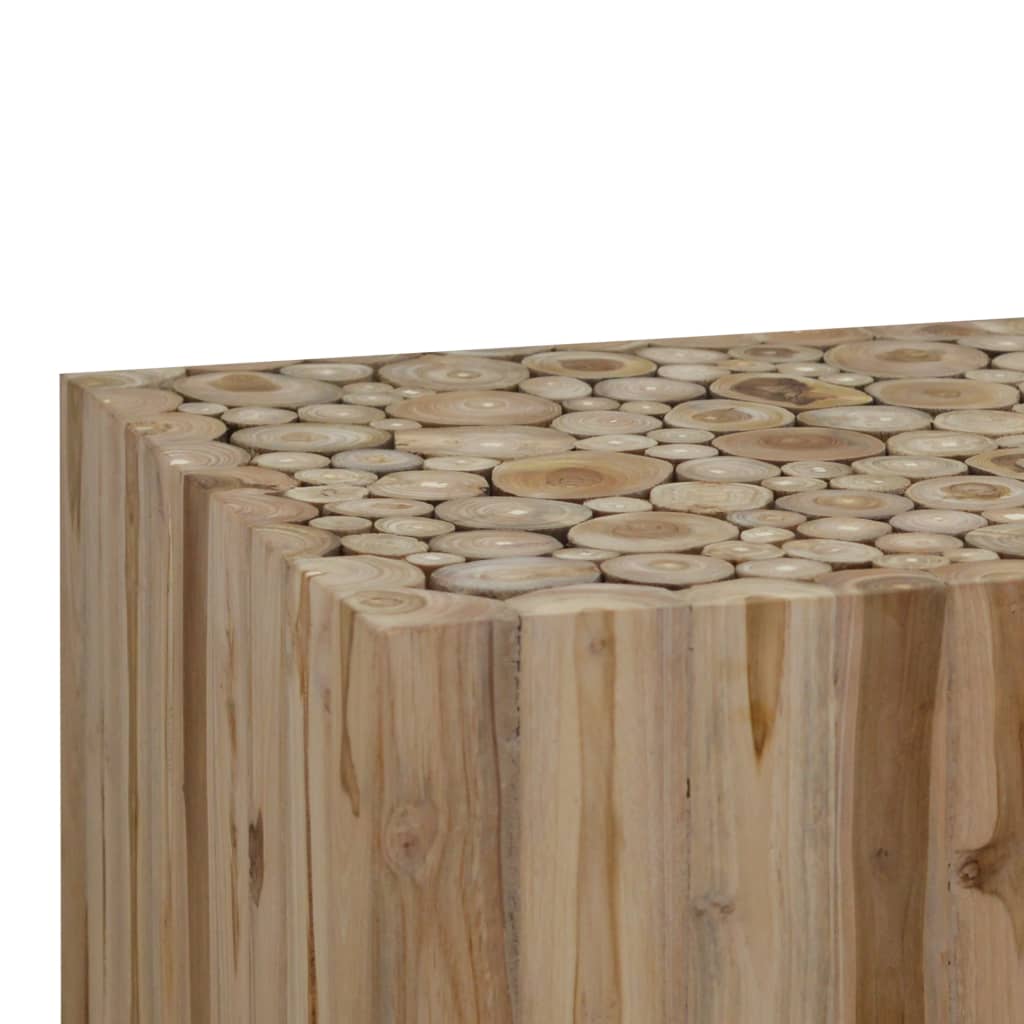 Tavolino da Salotto in Legno di Teak Autentico 50x50x35 cm