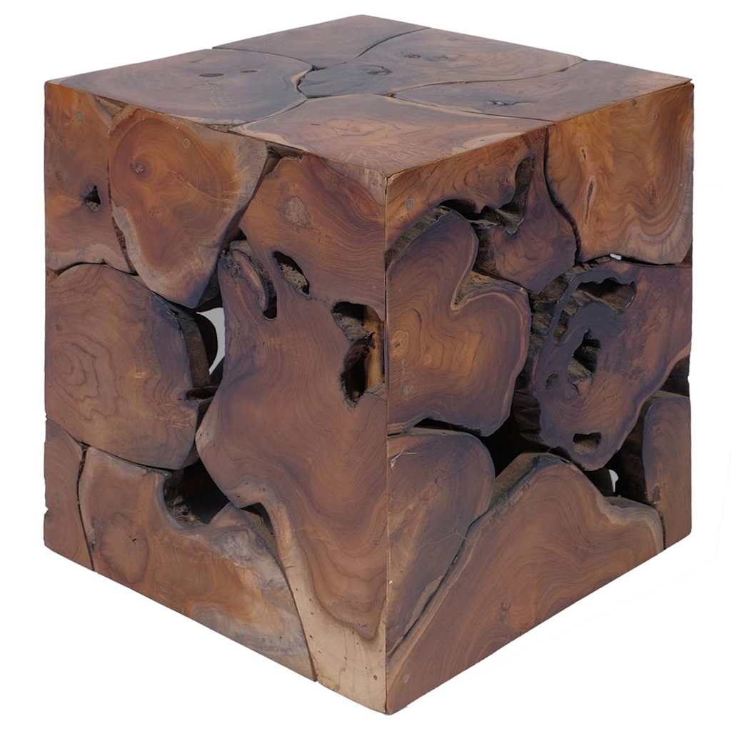 Sgabelli 4 pz Marrone 40x40x45 cm in Legno Massello di Tek 4 Pz