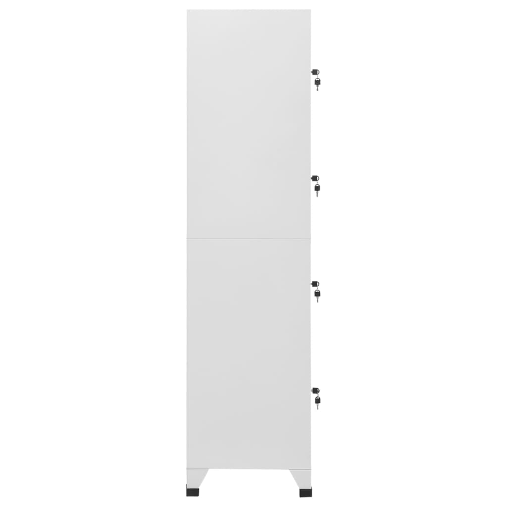 Armadietto a Chiave a 4 Scomparti 38x45x180 cm