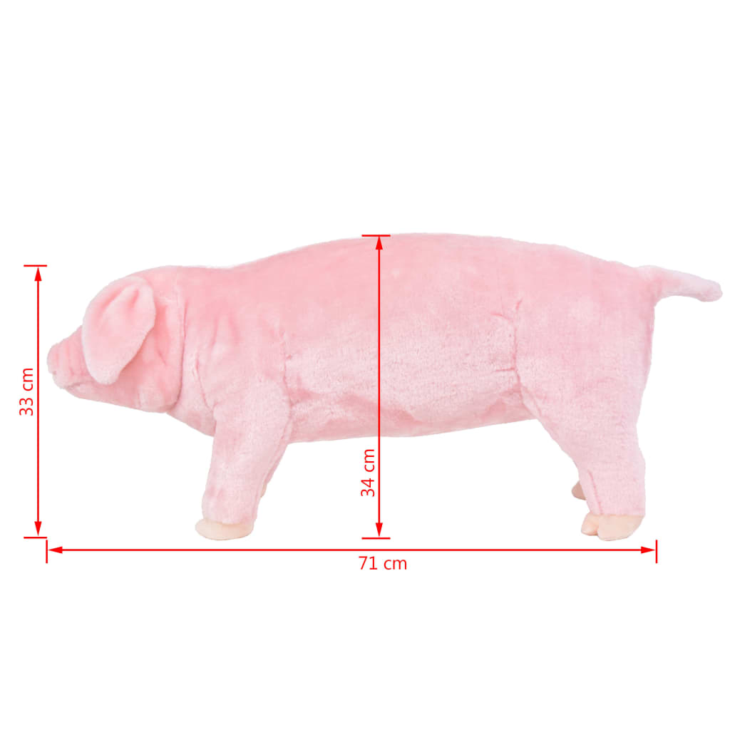 Maialino in Peluche in Piedi Rosa XXL