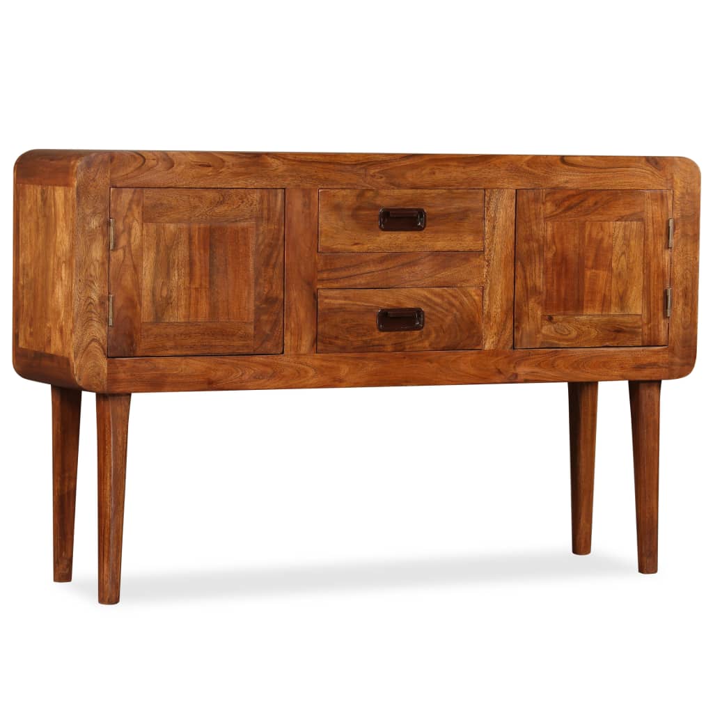 Credenza in Legno Massello con Finitura Ambra 120x30x75 cm