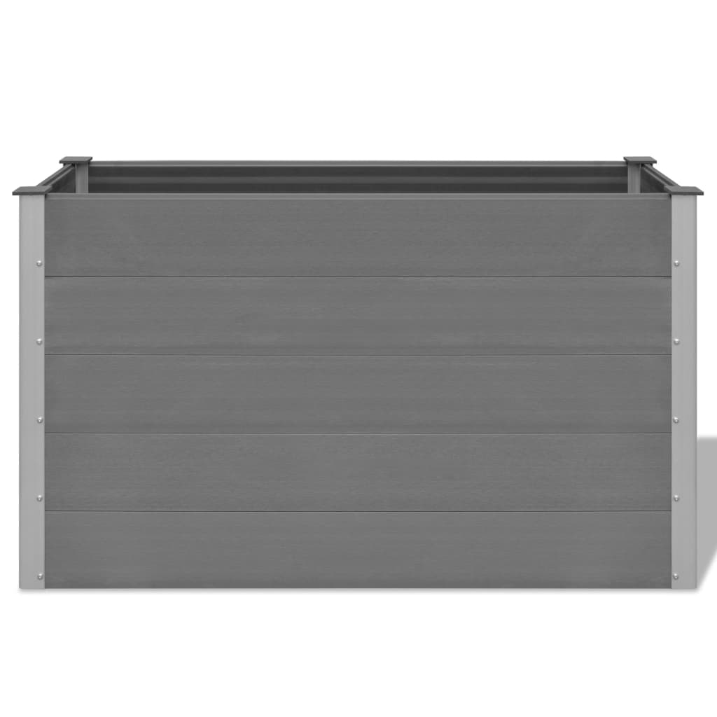 Letto Rialzato da Giardino in WPC 150x50x91 cm Grigio