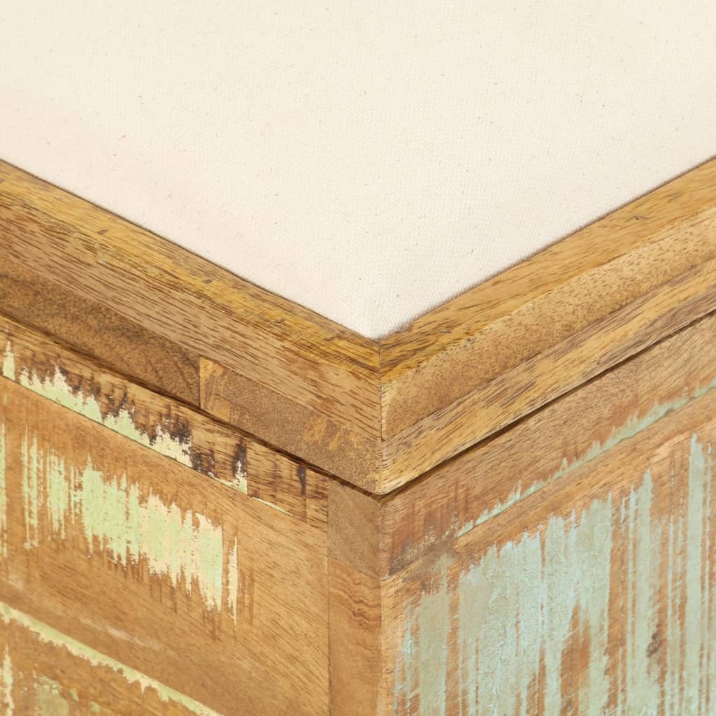 Cassapanca in Legno Massello di Recupero 80x40x40 cm