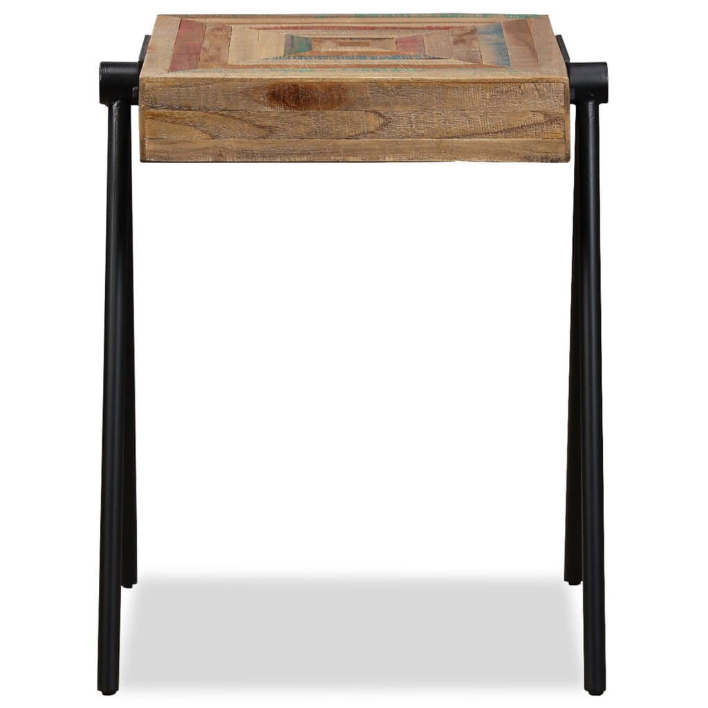 Tavolino Laterale in Legno Massello di Teak di Recupero