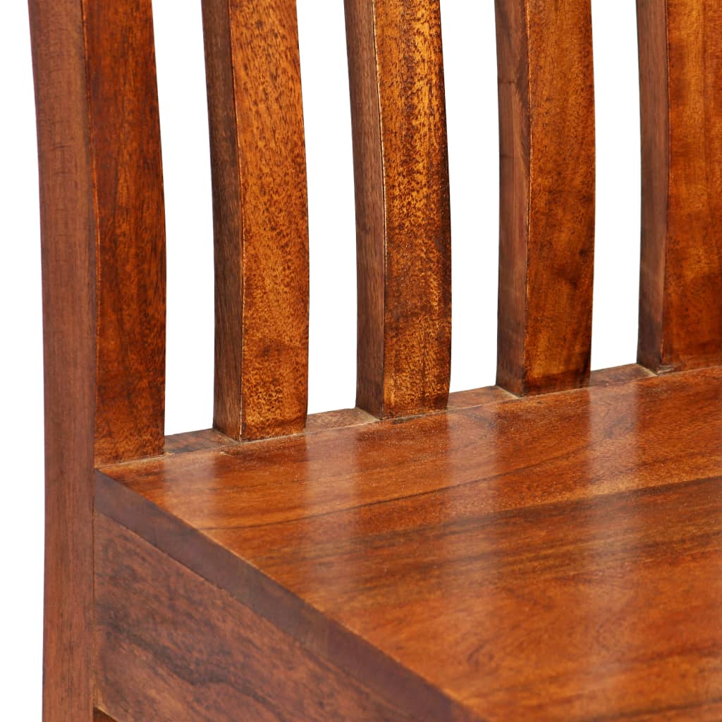 Sedie da Pranzo 2 pz in Legno Massello con Finitura Ambra