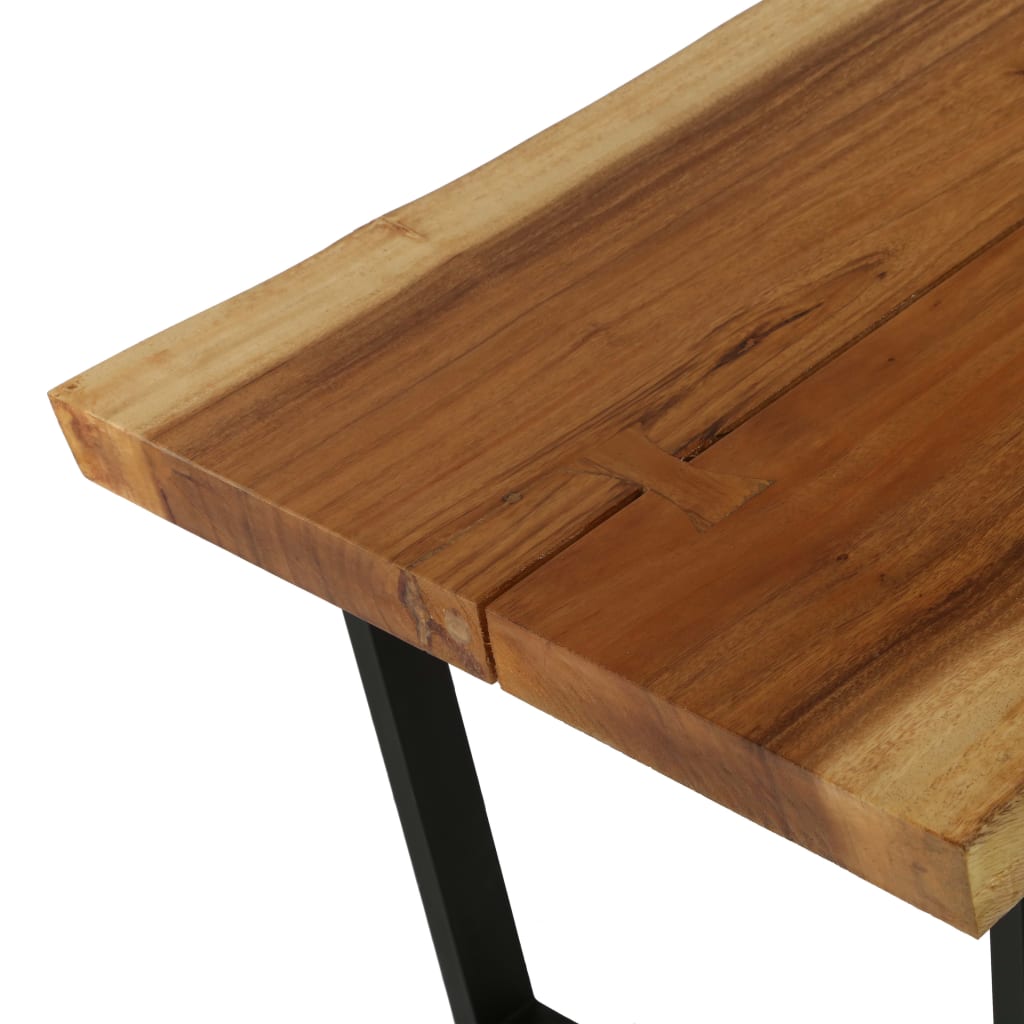 Tavolino da Salotto in Legno Massello di Suar 102x56x41 cm