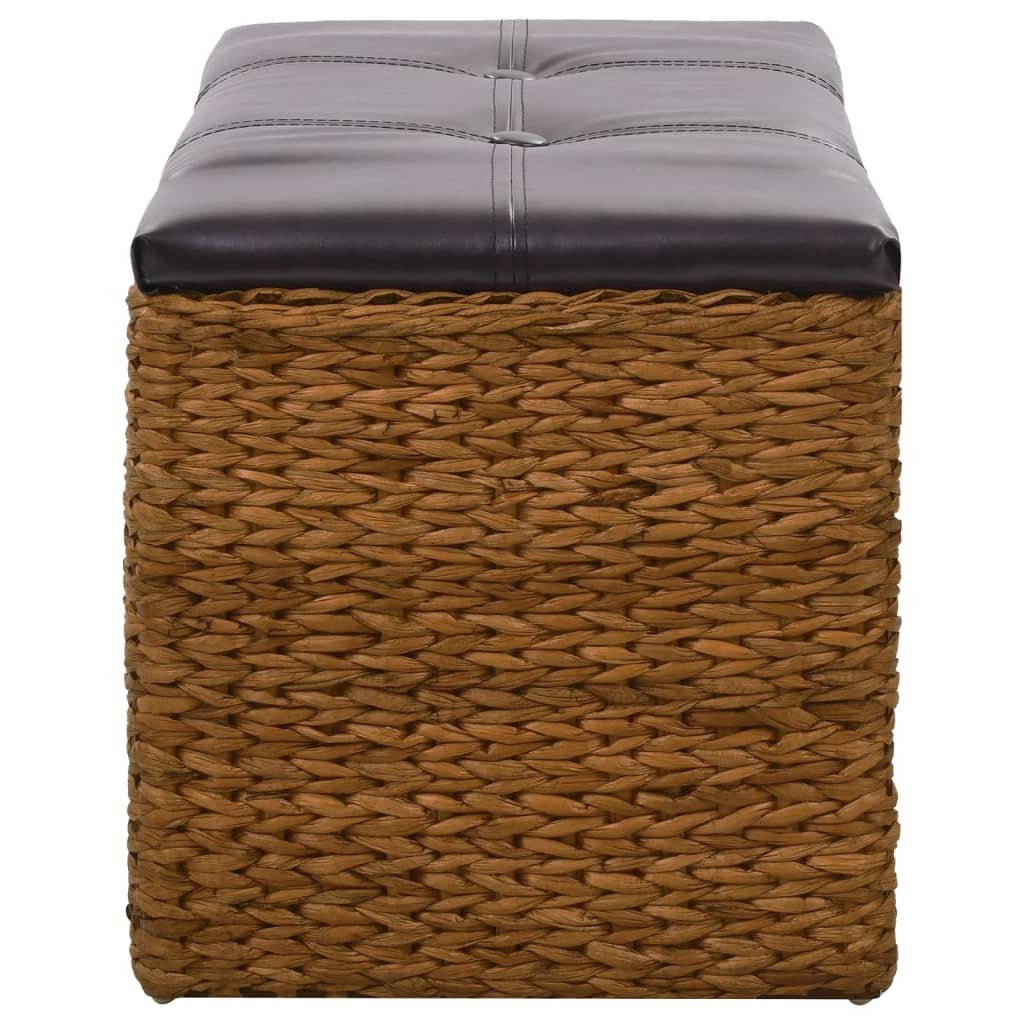 Panca in Giunco con 2 Ceste 71x40x42 cm Marrone
