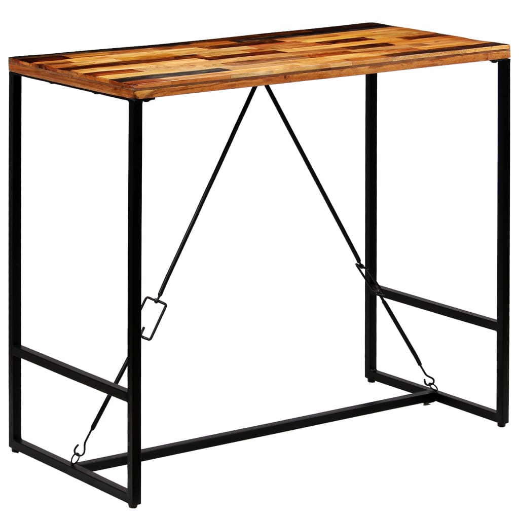 Tavolino da Bar in Legno Massello di Recupero 120x60x106cm