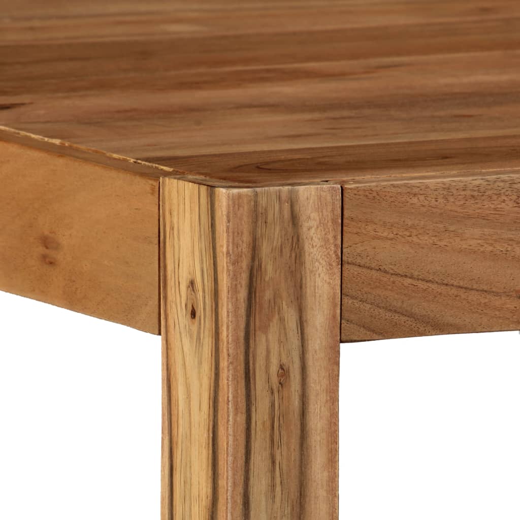 Tavolino da Salotto in Massello di Acacia 80x80x41 cm Marrone