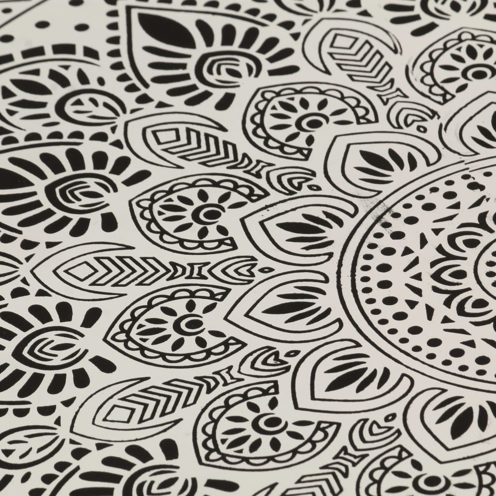 Tavolino da Salotto in Alluminio Martellato 70x30 cm Bianco