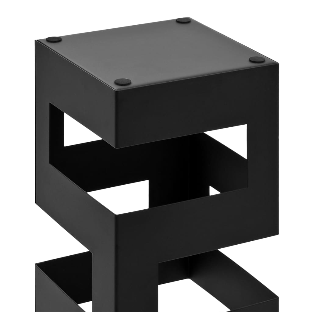 Porta Ombrelli in Acciaio Nero