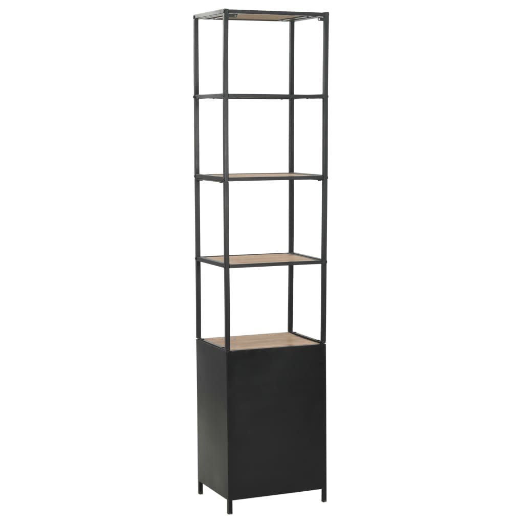 Libreria in Legno Massello di Abete e Acciaio 40,5x32,5x180 cm
