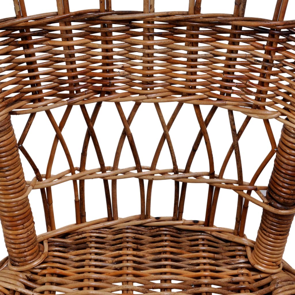 Sedia da Esterno in Rattan Naturale Marrone