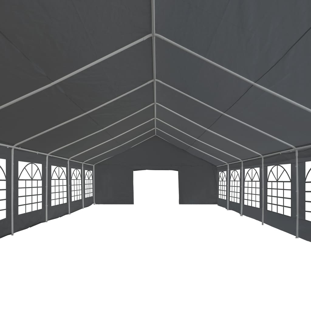 Tendone per Feste in PE 6x12 m Grigio