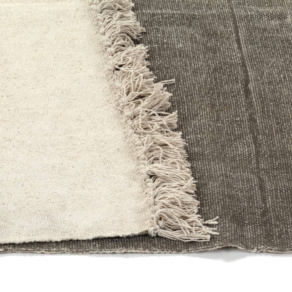 Tappeto Kilim in Cotone 120x180 cm Grigio Talpa