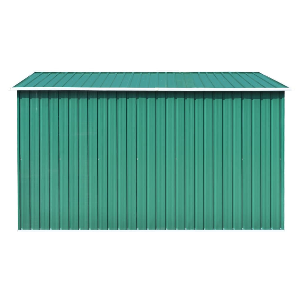 Casetta da Giardino 257x298x178 cm in Metallo Verde