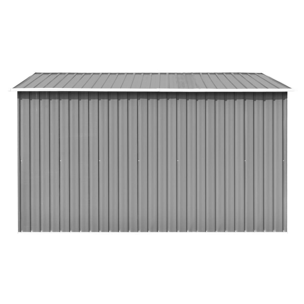 Casetta da Giardino 257x298x178 cm in Metallo Grigio
