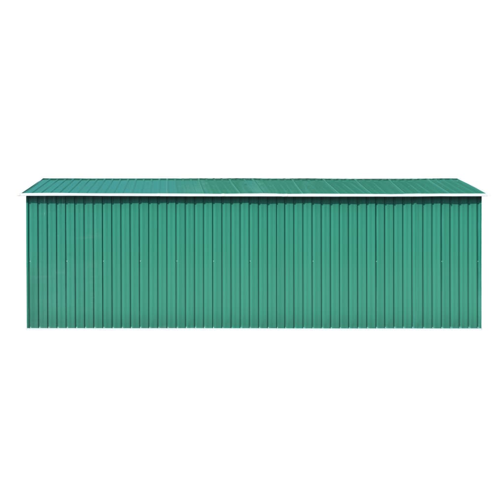 Casetta da Giardino 257x580x181 cm in Metallo Verde