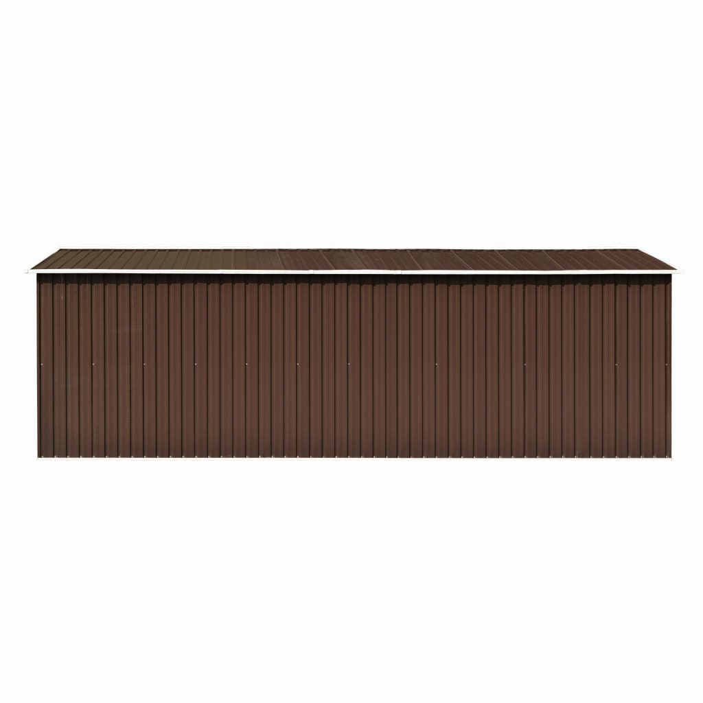 Casetta da Giardino 257x580x181 cm in Metallo Marrone