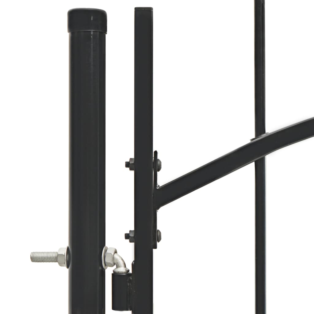 Cancello da Giardino in Acciaio 1x1,5 m Nero