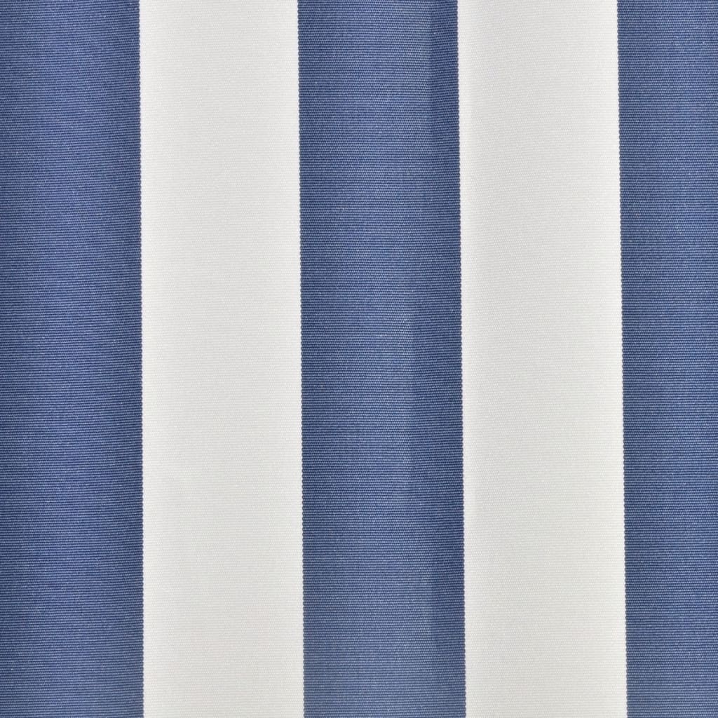 Tendone Parasole in Tela Blu e Bianco 3,5x2,5 m