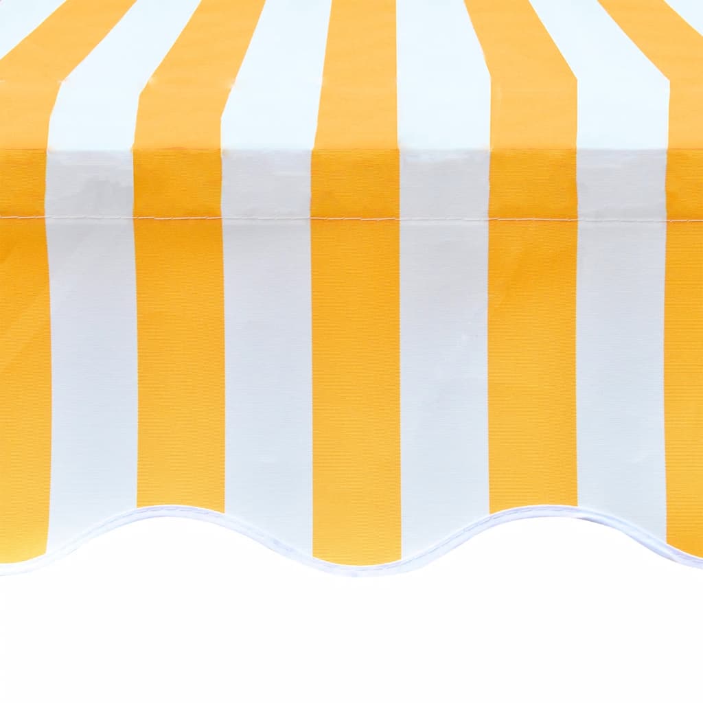 Tendone Parasole in Tela Arancione e Bianco 350x250 cm