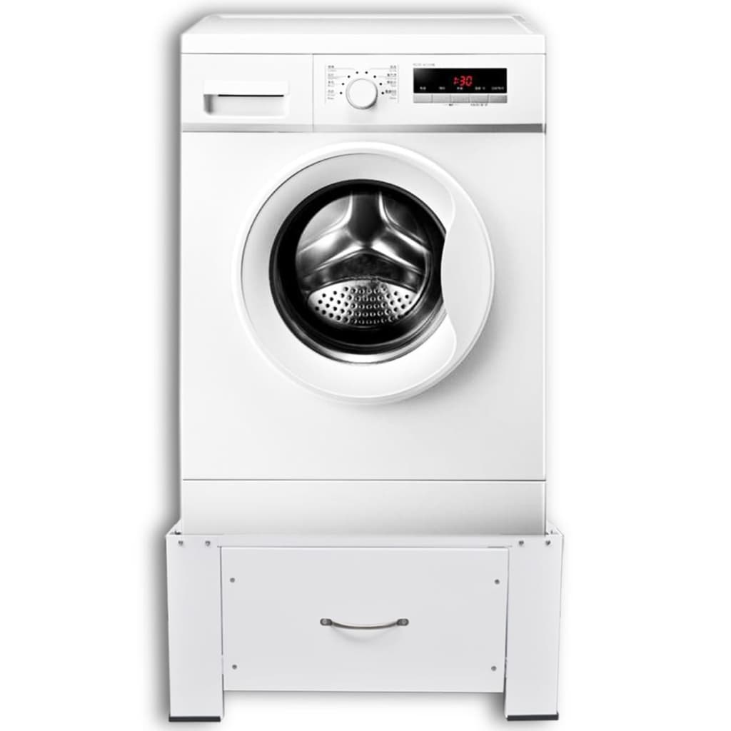 Supporto Alzatina per Lavatrice Bianco con Cassetto
