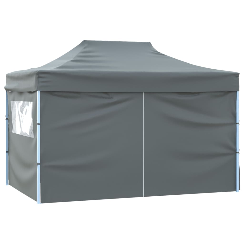 Tenda Pieghevole Pop-Up 4 Pareti Laterali 3x4,5 m Antracite