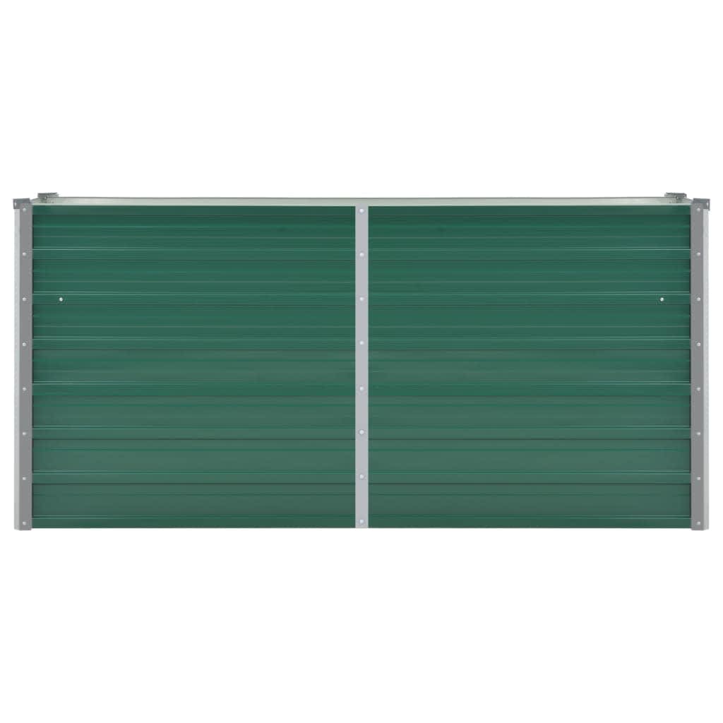 Letto Rialzato Giardino in Acciaio Zincato 160x40x77 cm Verde