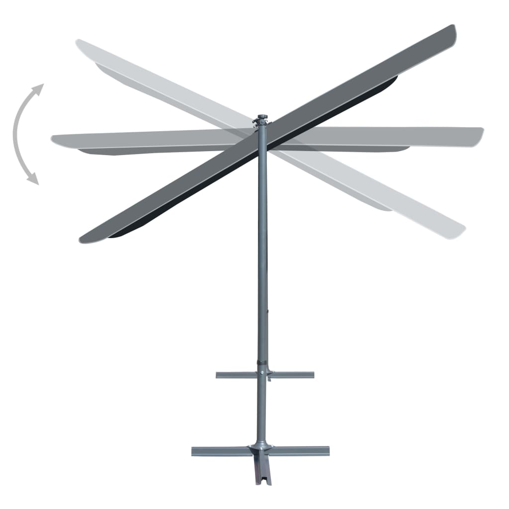 Gazebo con Tetto Retrattile Inclinabile 350x253x196cm Antracite