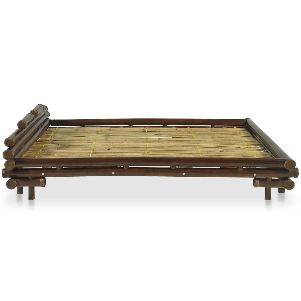 Giroletto senza Materasso Marrone Scuro Bambù 140x200 cm