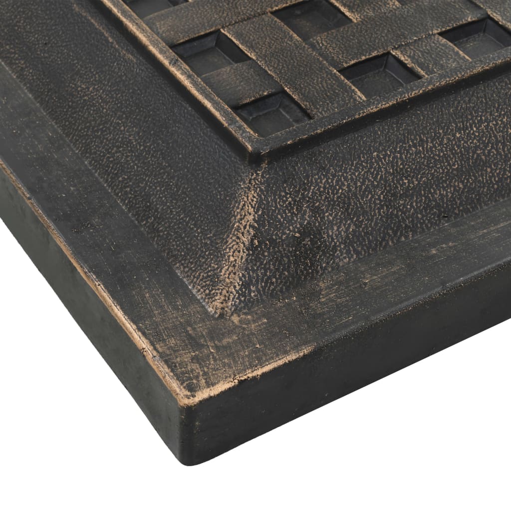 Base per Parasole Quadrata in Poliresina 12 kg Bronzo