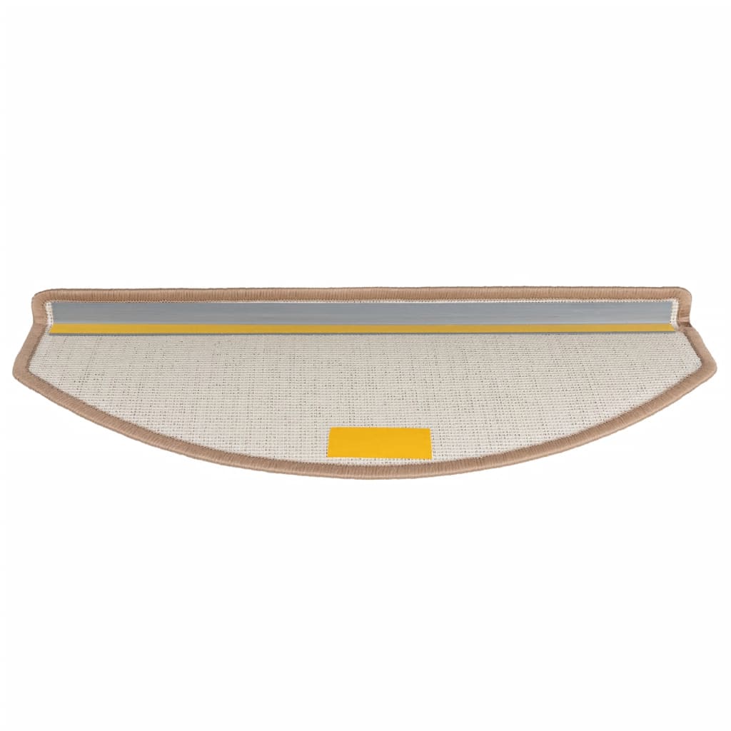 Tappetini per scale 15 pz 65x24x4 cm Marrone chiaro Semicircolari Grandi