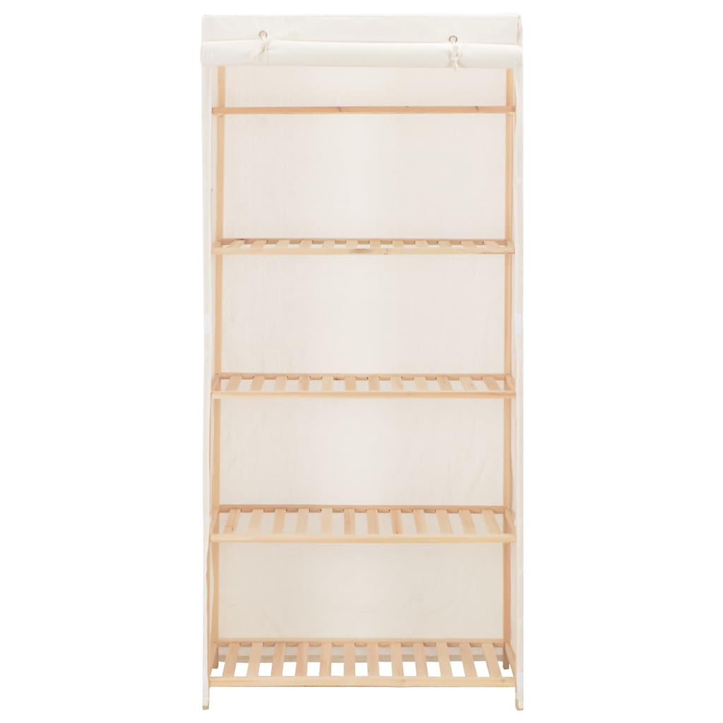 Armadio Bianco 79x40x170 cm in Tessuto