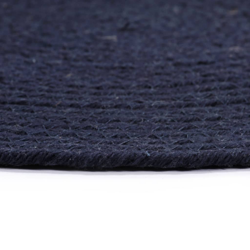 Tovagliette 6 pz Blu Marino Neutro 38 cm Rotonde in Cotone