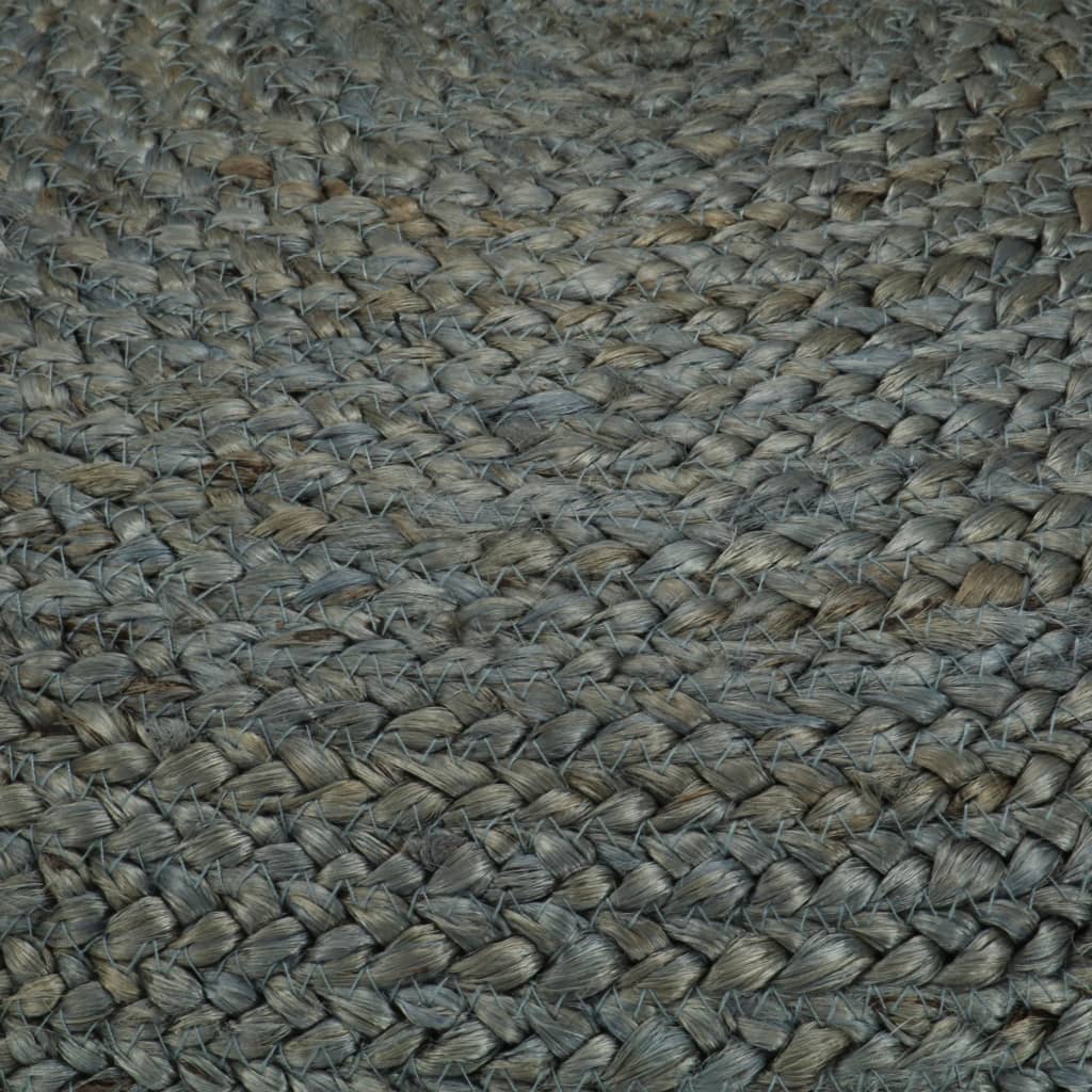 Pouf Lavorato a Mano 45x30 cm Verde Oliva in Juta