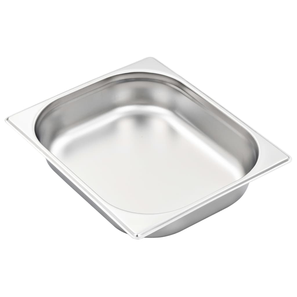 Contenitori Gastronorm 4 pz GN 1/2 65 mm in Acciaio Inox