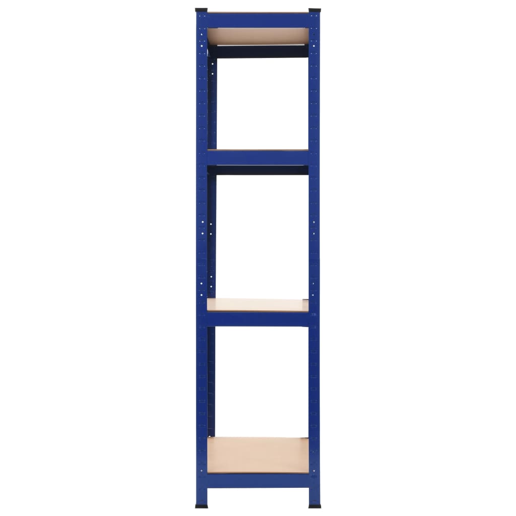 Mensole Portaoggetti 2 pz Blu 80x40x160 cm in Acciaio e MDF